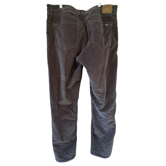 FAHERTY MENS 35 X 32 CORDUROY PANTS RUGGED GREY ORGANIC COTTON STRETCH 5 POCKET - Picture 2 of 7